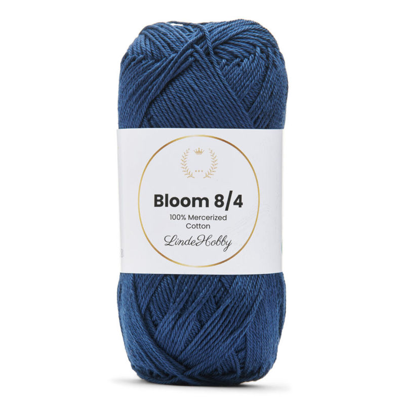 LindeHobby Bloom 8/4 Mercerized Cotton 17 Marineblå
