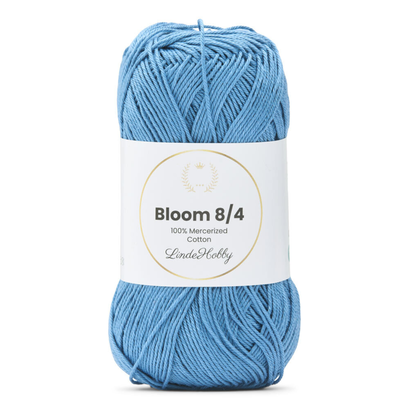 LindeHobby Bloom 8/4 Mercerized Cotton 16 Denimblå