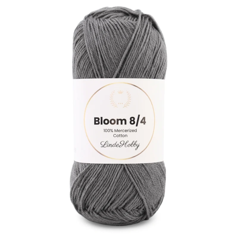 LindeHobby Bloom 8/4 Mercerized Cotton 04 Røykfarget