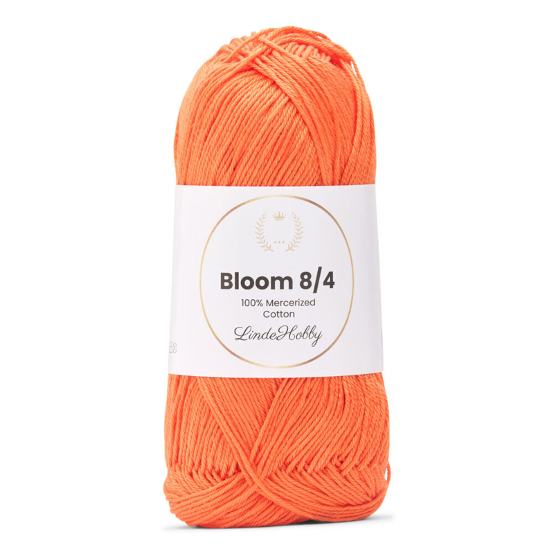LindeHobby Bloom 8/4 Mercerized Cotton 23 Oransje