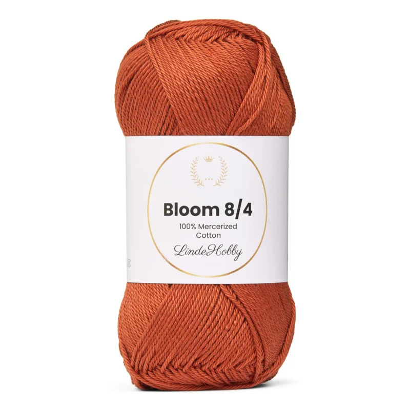 LindeHobby Bloom 8/4 Mercerized Cotton 36 Mursteinsfarge