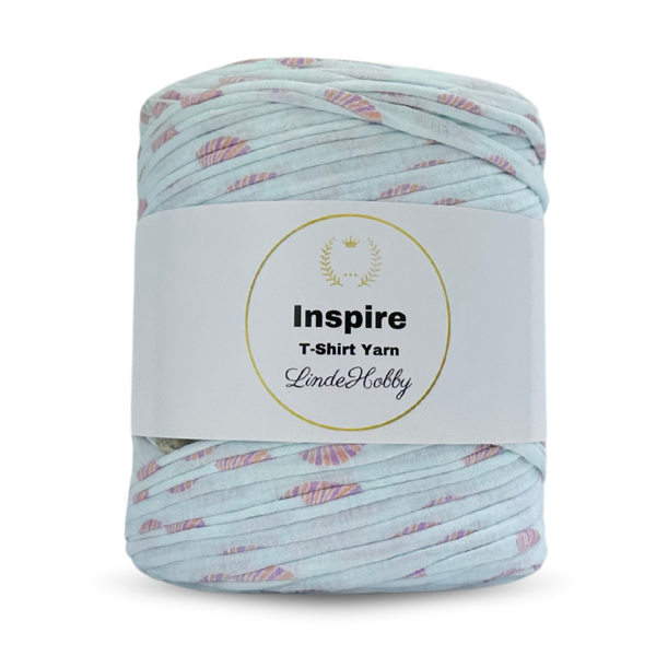 LindeHobby Inspire Print 56 Babyblå med skjell