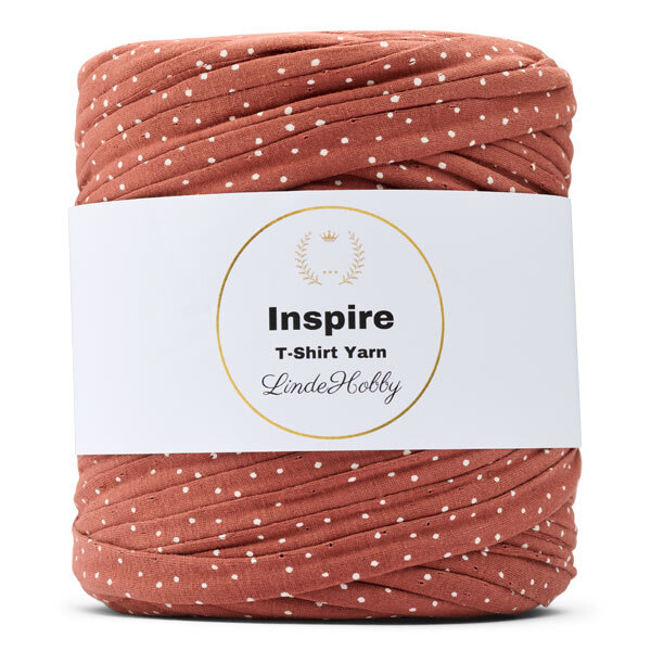LindeHobby Inspire Print 167 Rustfarget med hvite prikker