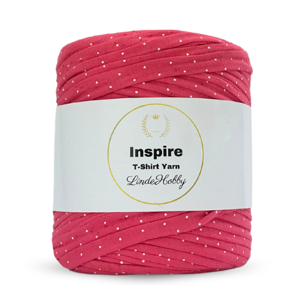 LindeHobby Inspire Print 177 Rosa med hvitt sirkelmønster