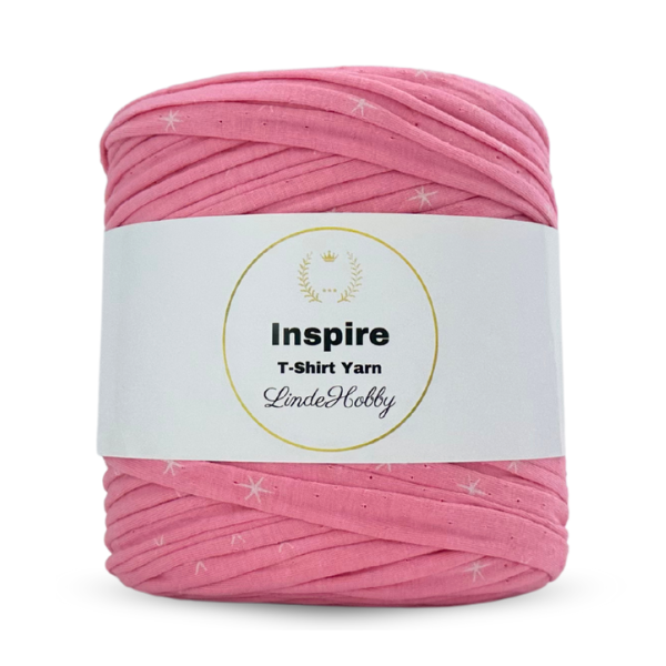 LindeHobby Inspire Print 178 Lys rosa med stjerner