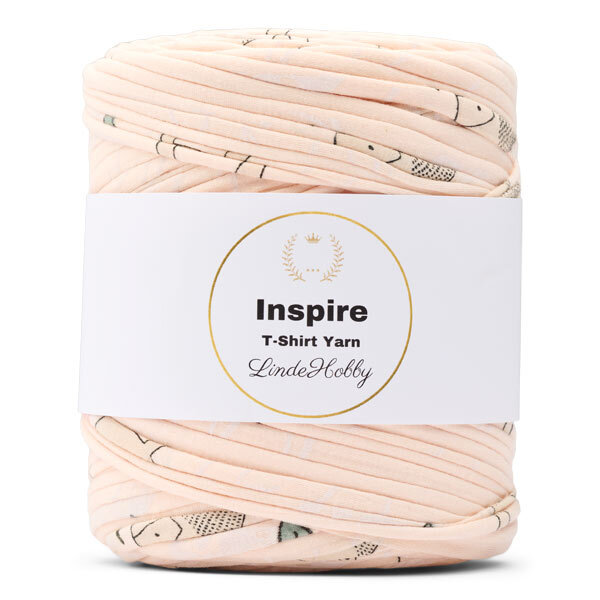 LindeHobby Inspire Print 169 Lys laksefarge med dyr