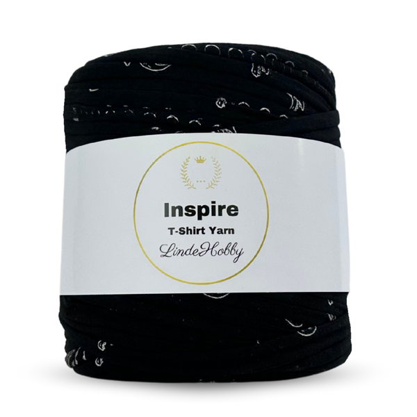 LindeHobby Inspire Print 85 Svart med hvite drager