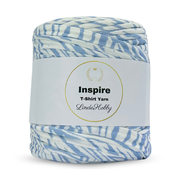 LindeHobby Inspire Print 104 Blå sebrastriper