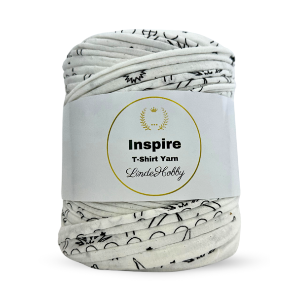 LindeHobby Inspire Print 01 Hvit med geometrisk mønster