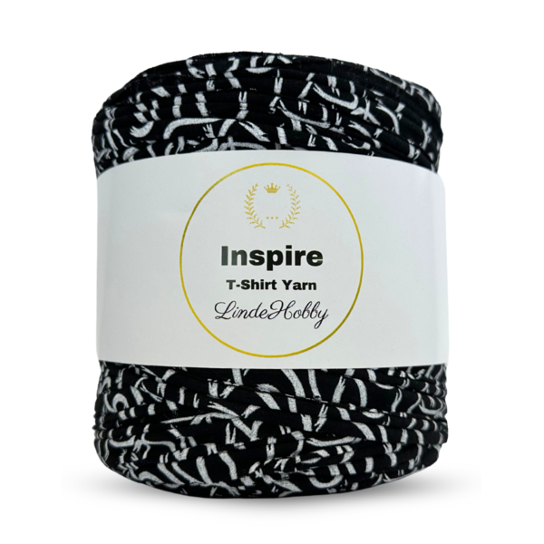 LindeHobby Inspire Print 04 Svart med hvite ermer