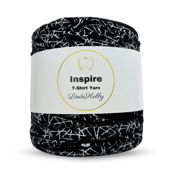 LindeHobby Inspire Print 07 Svart med hvite strekmenn