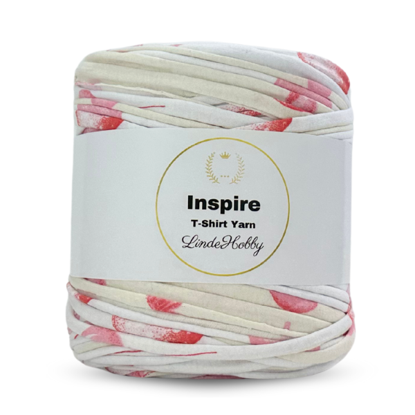 LindeHobby Inspire Print 152 Hvit og råhvit med rosa ballonger