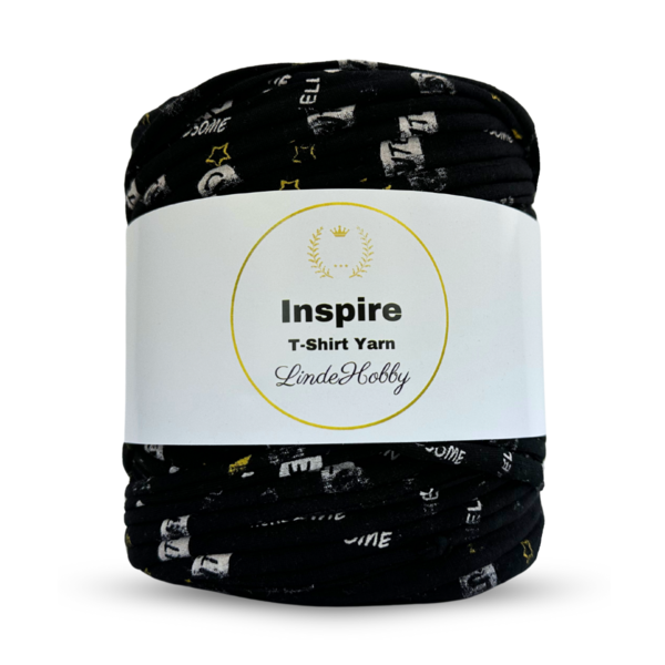 LindeHobby Inspire Print 05 Svart med "Handsome", "Cute" og stjerner