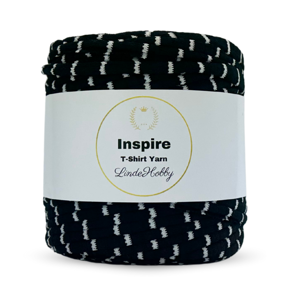 LindeHobby Inspire Print 37 Svart med smale hvite striper
