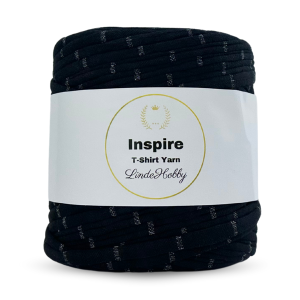 LindeHobby Inspire Print 29 Svart med smale grå striper