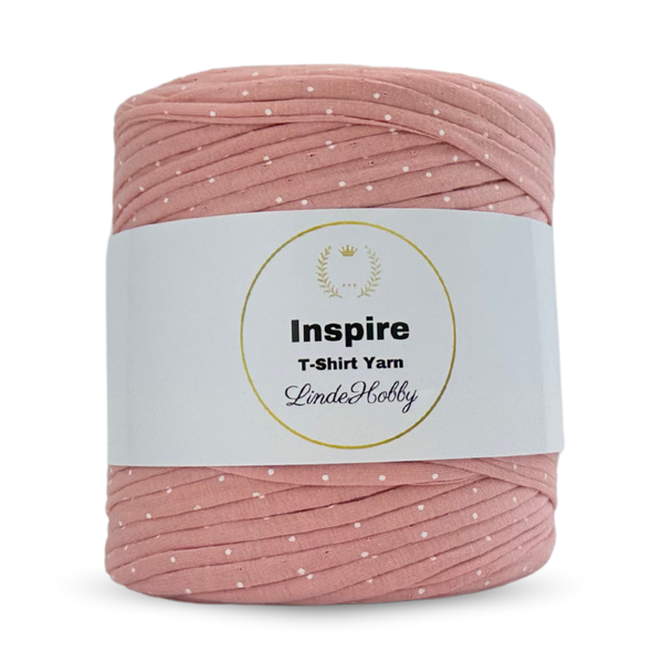 LindeHobby Inspire Print 62 Fersken med hvite prikker