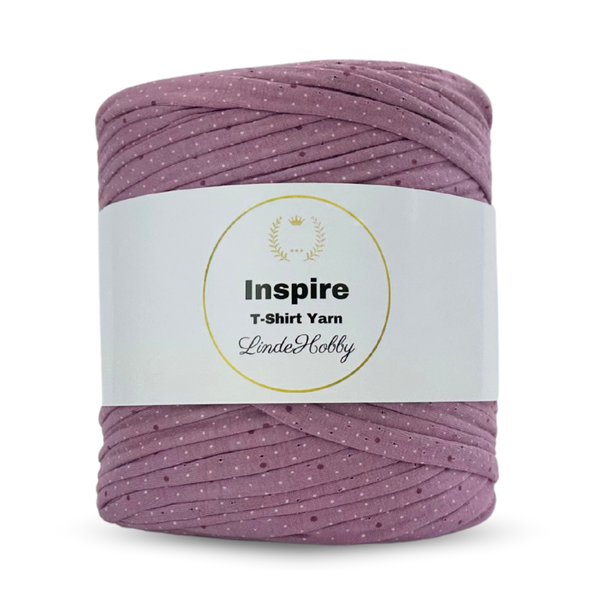 LindeHobby Inspire Print 114 Gammelrosa med fuksia og hvite prikker