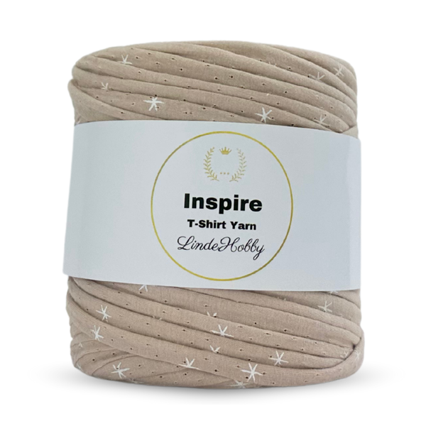 LindeHobby Inspire Print 44 Mørk beige med stjerner