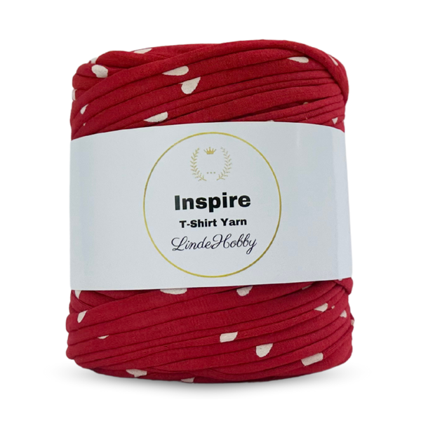 LindeHobby Inspire Print 110 Rød med hjerter