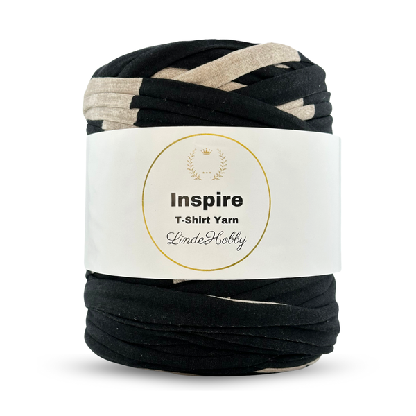 LindeHobby Inspire Print 96 Sorte og brune striper