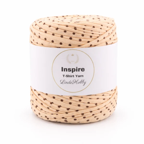 LindeHobby Inspire Print 29 Beige med brune prikker