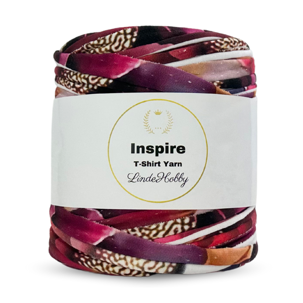 LindeHobby Inspire Print 130 Vinrødt mønster