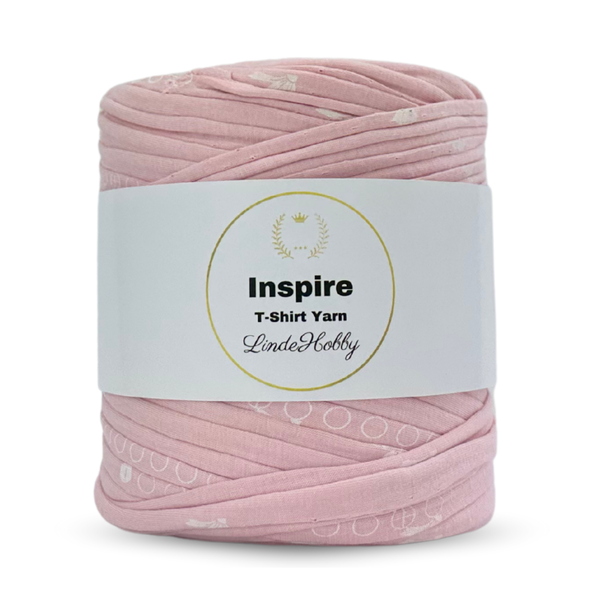 LindeHobby Inspire Print 105 Rosa med sløyfer