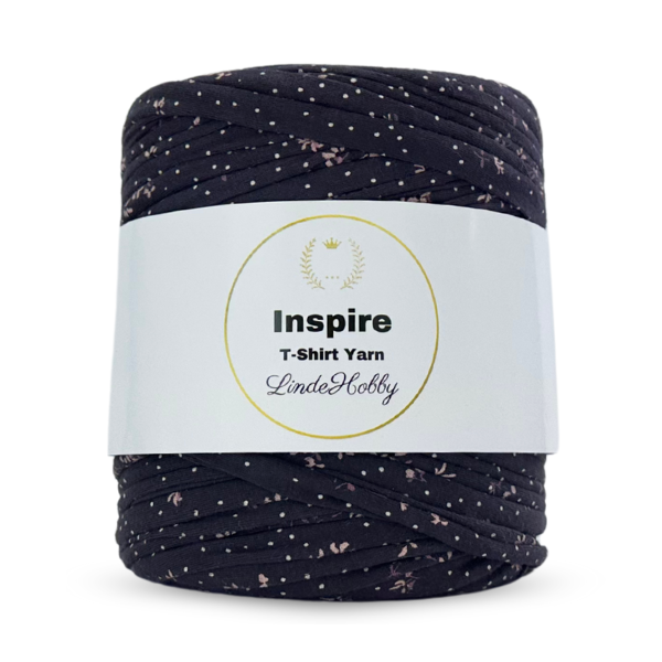 LindeHobby Inspire Print 156 Mørk lavendel med blomster