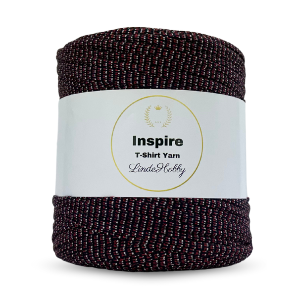 LindeHobby Inspire Print 39 Svart med rød og hvit tråd