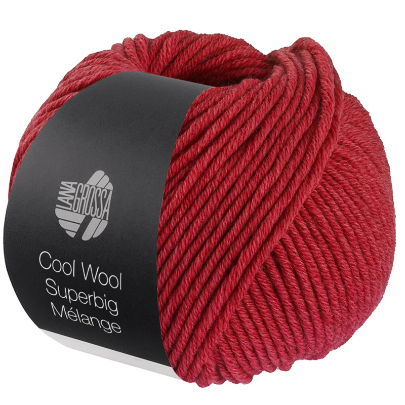 Lana Grossa Cool Wool Superbig 223 Kirsebærrød melert