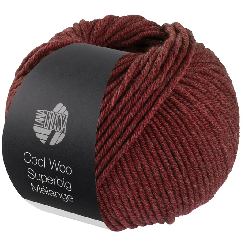 Lana Grossa Cool Wool Superbig 222 Vinrød melert