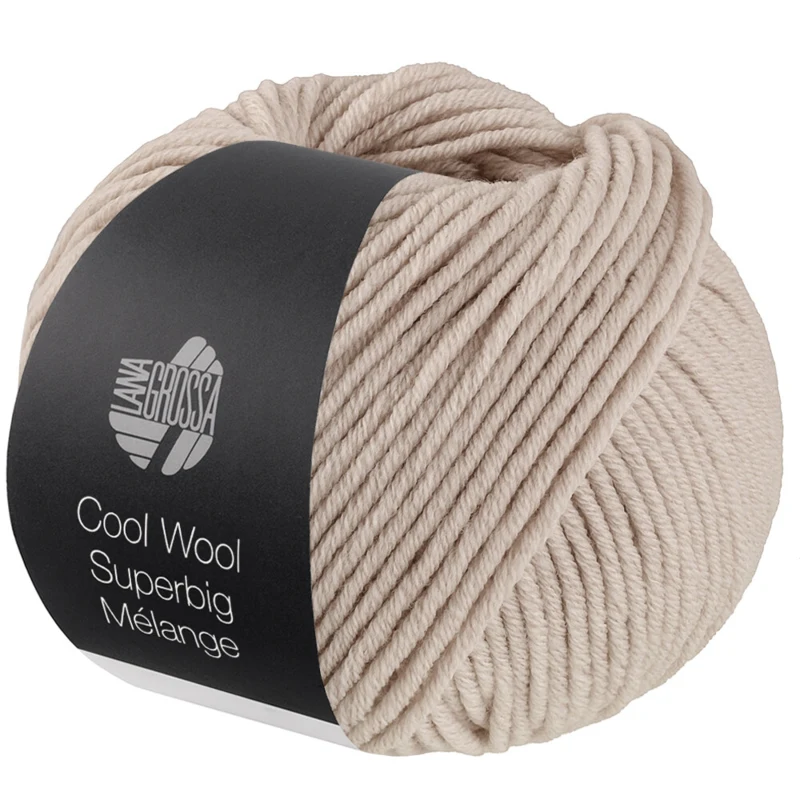 Lana Grossa Cool Wool Superbig 232 Gråbeige melert