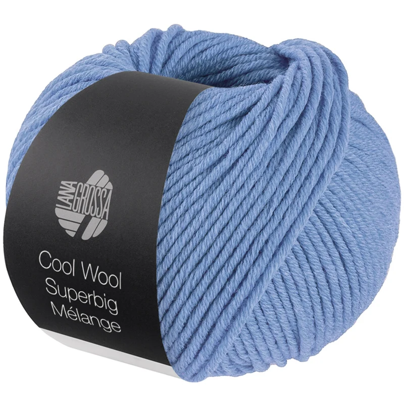 Lana Grossa Cool Wool Superbig 224 Himmelblå melert