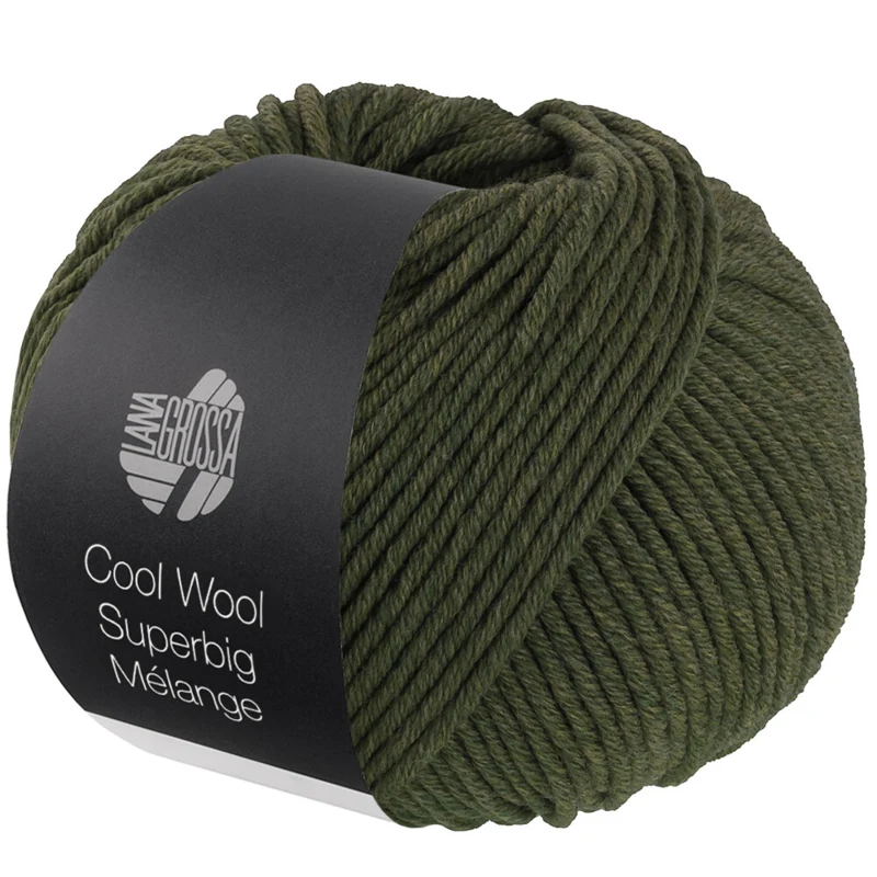 Lana Grossa Cool Wool Superbig 228 Lodengrønn melert