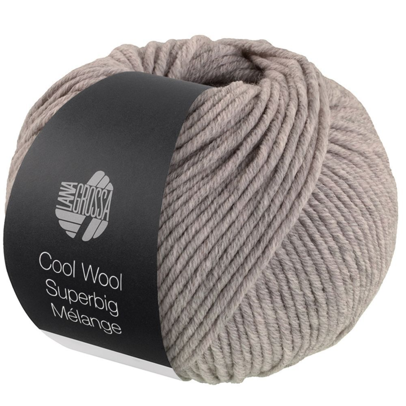Lana Grossa Cool Wool Superbig 215 Gråbeige melert