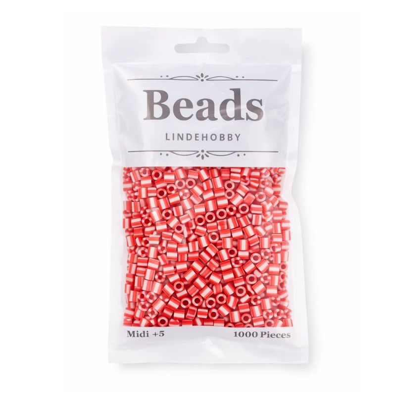 LindeHobby Beads Stripes 07 Peppermynte
