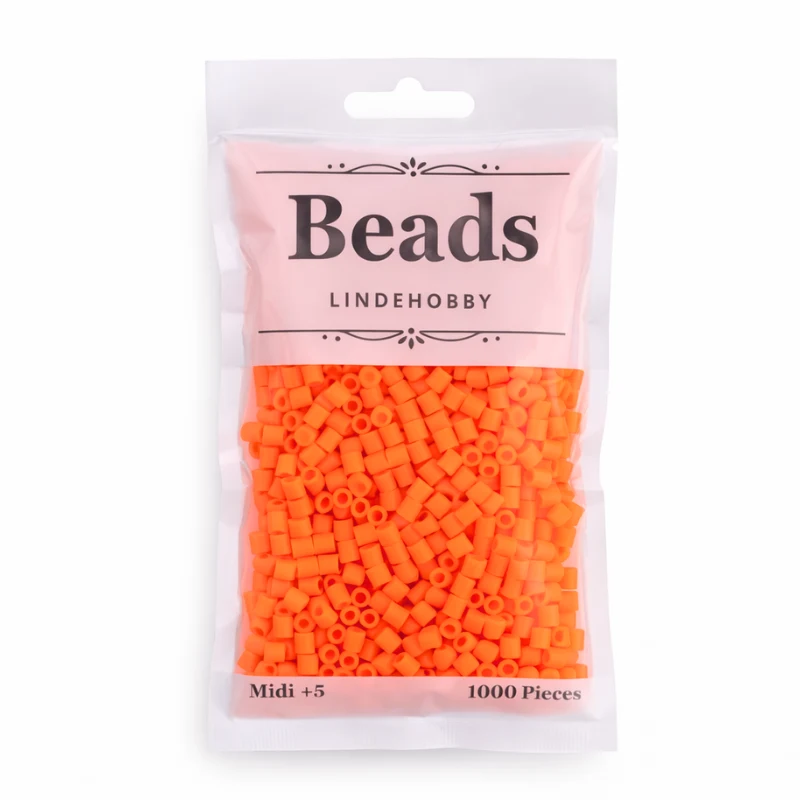 LindeHobby Beads Neon 01 Oransje