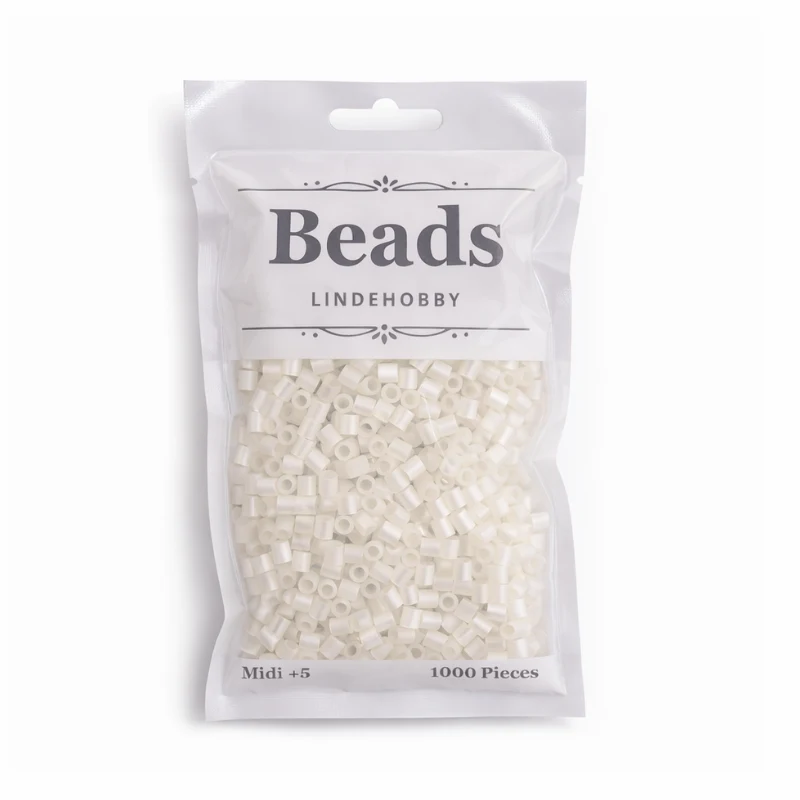 LindeHobby Beads Pearl 08 Hvit