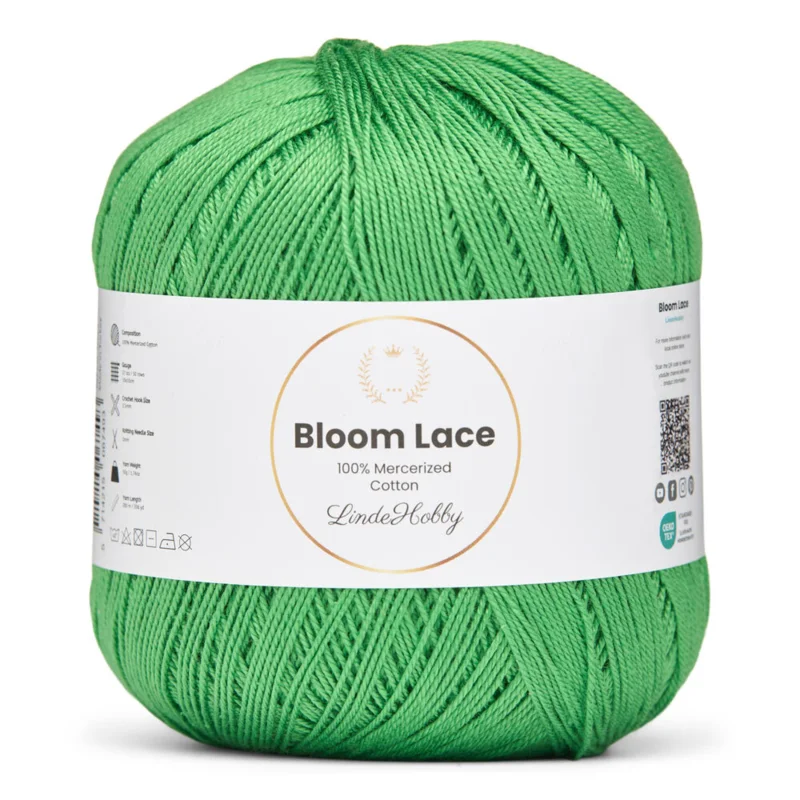 LindeHobby Bloom Lace Mercerized Cotton 38 Grønn