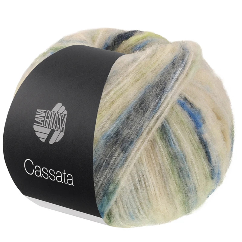 Lana Grossa Cassata 15 Blek gul/maigrønn/grågrønn/blå/sandgul