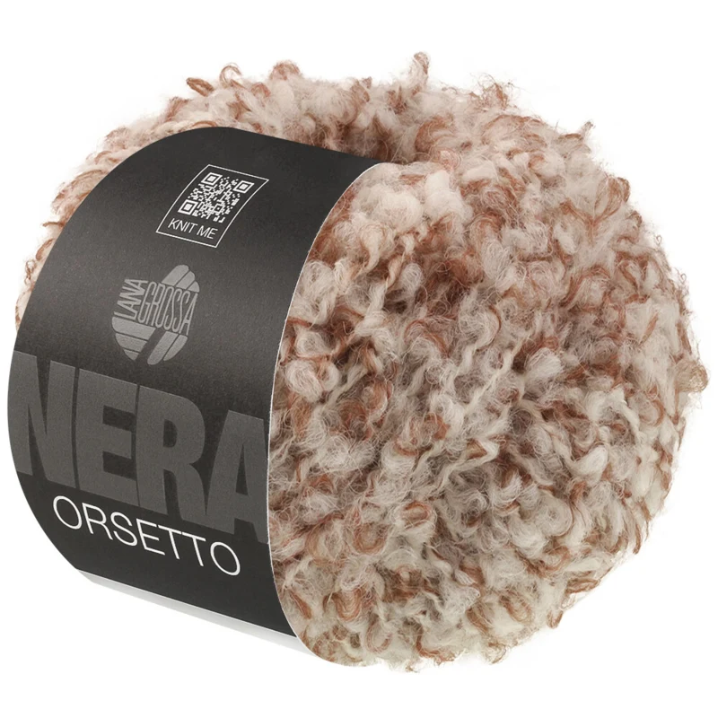 Lana Grossa Orsetto 104 Brun/Naturhvit