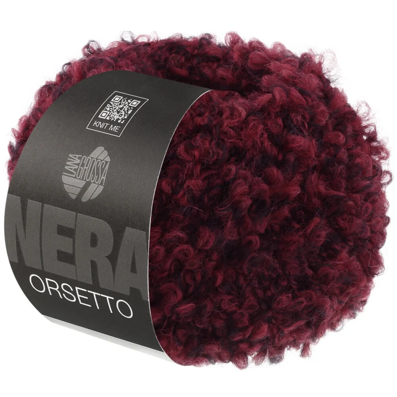 Lana Grossa Orsetto 102 Burgunder/Svart