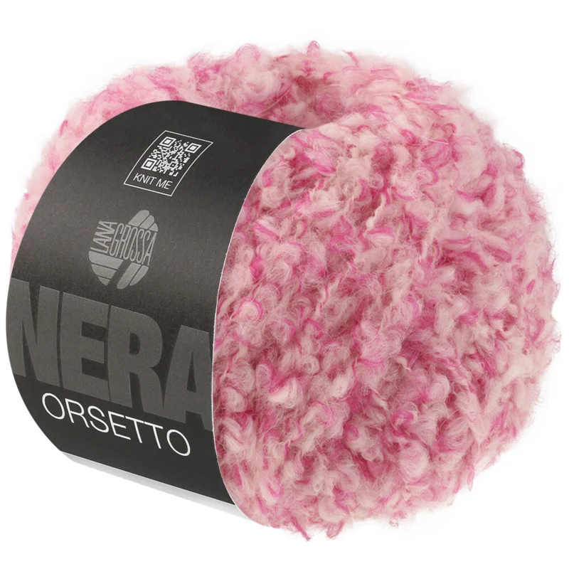 Lana Grossa Orsetto 101 Pink/Naturhvit