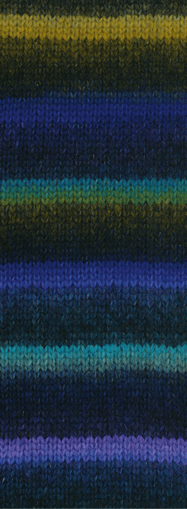 Lana Grossa Bomba 06 Flaske-/opalgrønn/aubergine/nattblå/mørk-/petrolblå