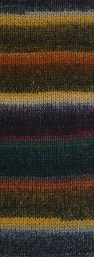 Lana Grossa Bomba 09 Nougat/mokka/bjørnebær/sortblå/grålilla/gråoliven/antrasitt