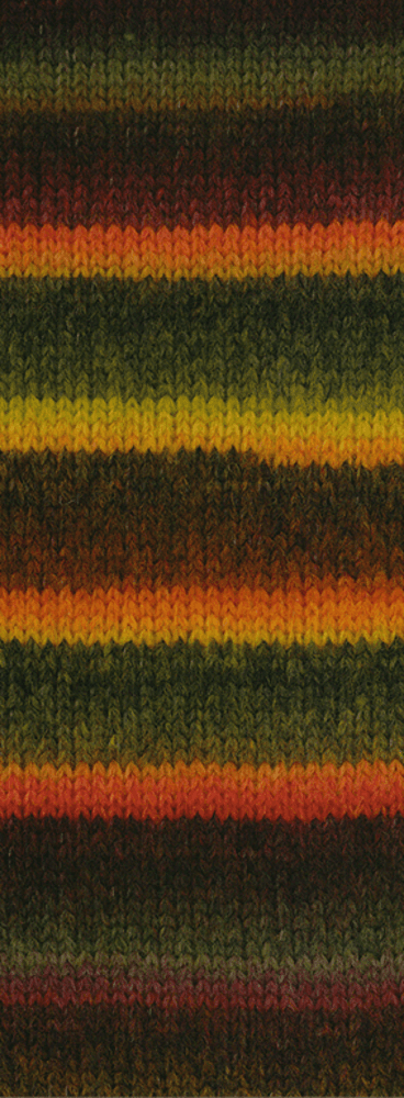 Lana Grossa Bomba 08 Tegl-/grårød/gråbrun/antrasitt/mørkegrå/oliven/grågrønn