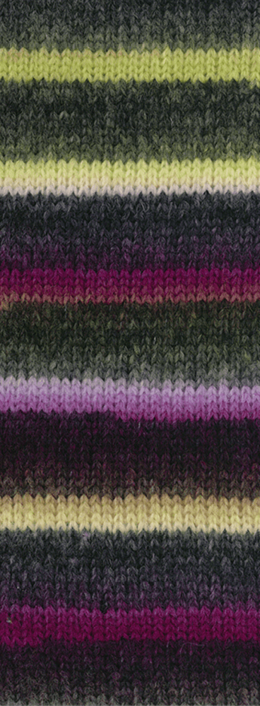 Lana Grossa Bomba 10 Orkidé/bjørnebær/gråbeige/grågrønn/mørkegrå