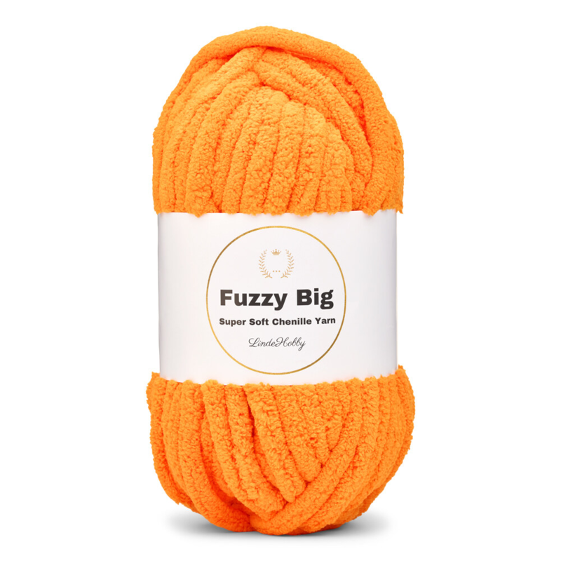 LindeHobby Fuzzy Chenille BIG 37 Oransje