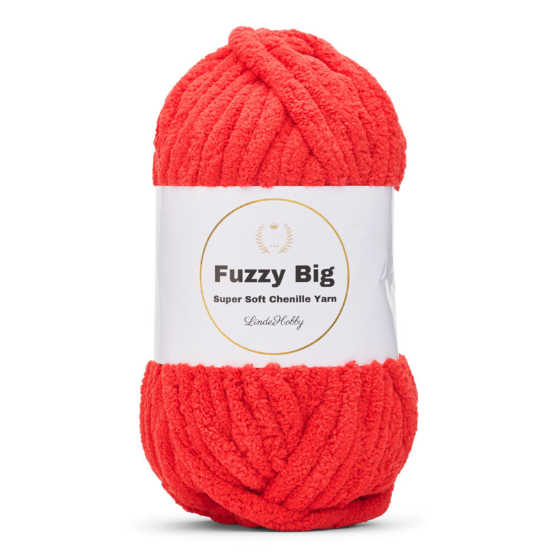 LindeHobby Fuzzy Chenille BIG 11 Blod rød