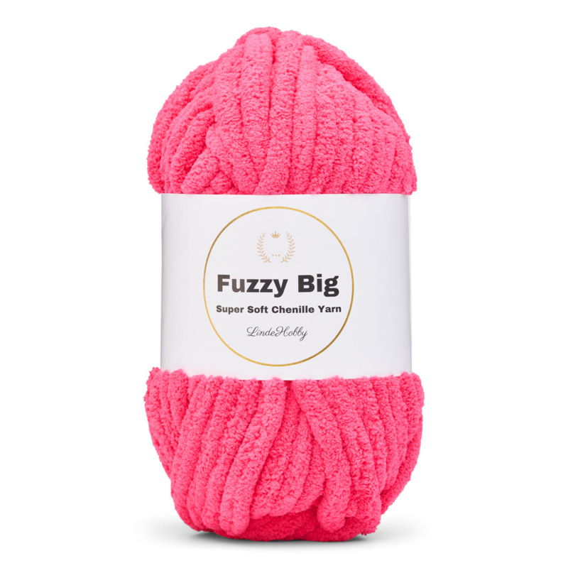 LindeHobby Fuzzy Chenille BIG 21 Mørk sukker rosa